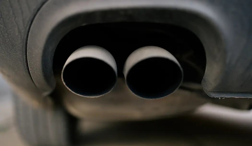 Blue smoke from the exhaust